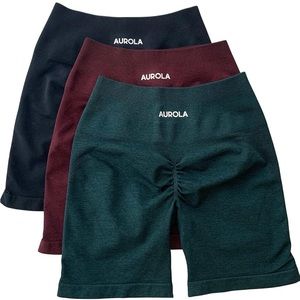 Aurola Intensify Shorts - Green and Maroon